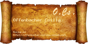 Offenbacher Csilla névjegykártya